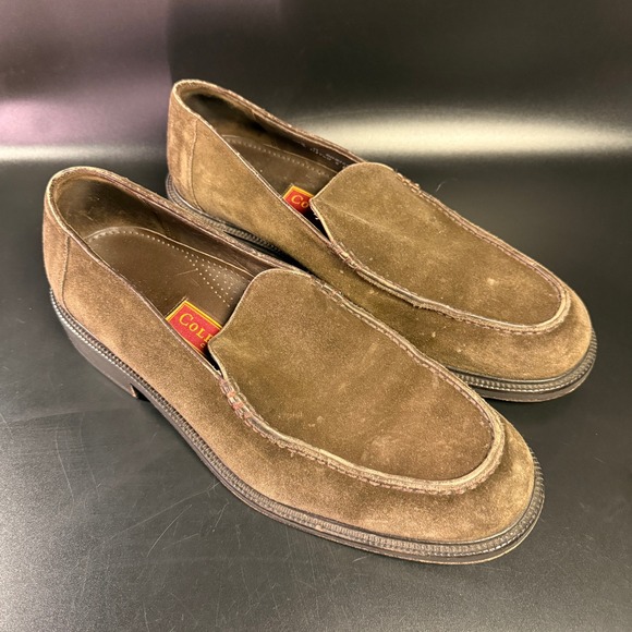 Cole Haan Brown Suede Leather Slip On Loafers Mens Size‎ 10.5 M - Picture 1 of 7